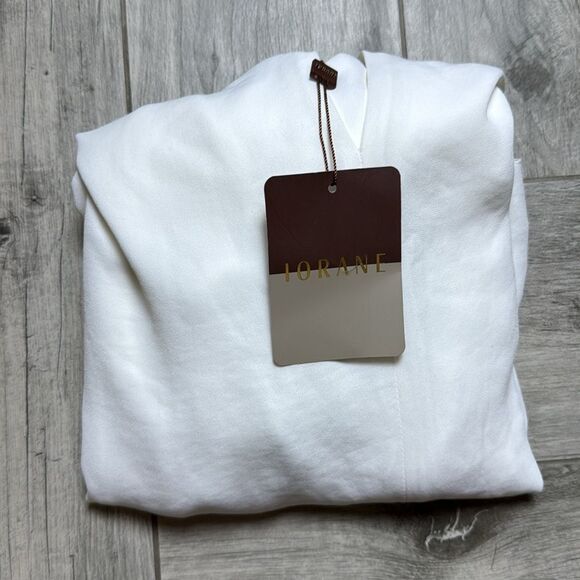 Iorane Ladies Cream Casual Button Closure Long Sleeve Blouse Size 42/L - Picture 1 of 13